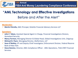 AML Investigations - FIBA Anti Money Laundering Compliance