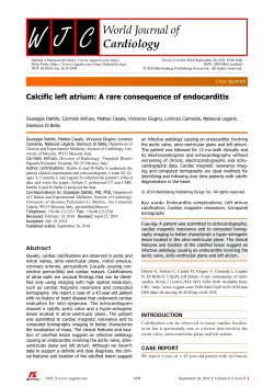 Calcific left atrium: A rare consequence of endocarditis