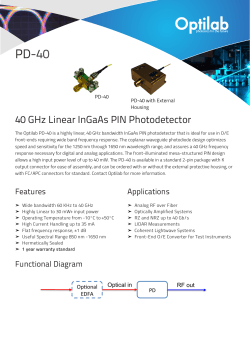 40 GHz Linear InGaAs PIN Photodetector
