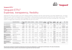Vanguard ETFs list