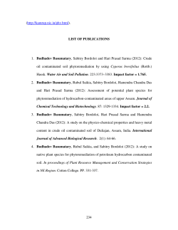 234 (http://kamrup.nic.in/ghy.html). LIST OF PUBLICATIONS 1