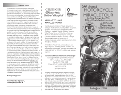 MotorCyCle MiraCle tour - Geisinger Medical Center