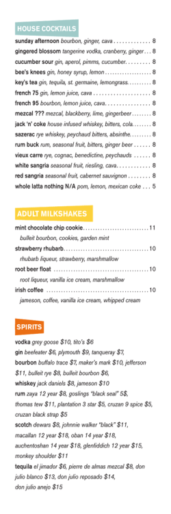 download cocktails menu