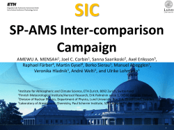 SIC SP-AMS Inter-comparison Campaign
