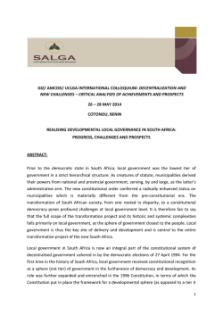 GIZ/ AMCOD/ UCLGA INTERNATIONAL COLLOQUIUM