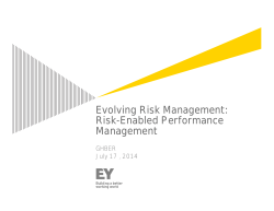 Evolving Risk Management: Risk-Enabled Performance Management