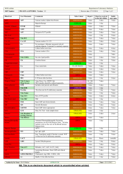 Laboratory Tube Listing Guide - NHS Lothian Laboratory Medicine