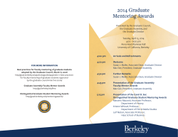 2014 Award Recipients - Graduate Assembly