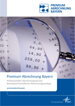 Premium Abrechnung Bayern