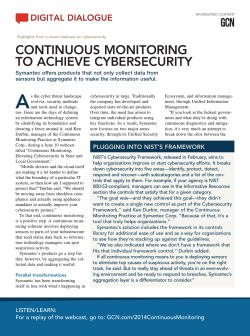 Continuous Monitoring for State and Local Government
