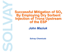 Successful Mitigation of SO3 By Employing DSI of Trona Upstream