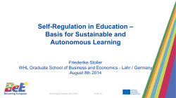 Self-Regulation in Education