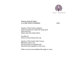 A la Carte-lounas / Lunch