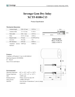 Invengo Gem Dry Inlay XCTF-8108-C13