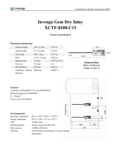 Invengo Gem Dry Inlay XCTF-8108-C13
