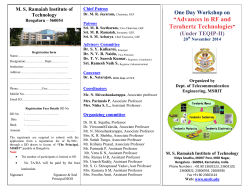 Brochure-Registration Form - International Conference