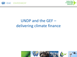 UNDP and GEF