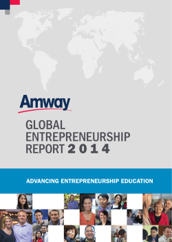 AMWAY Global Entrepreneurship Report 2014
