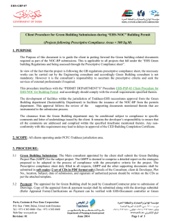 EHS-GBP-07 Procedure for NOC-BP Green Building Submission