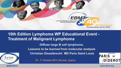 Diffuse Large B Cell Lymphoma: Conventional Therapy