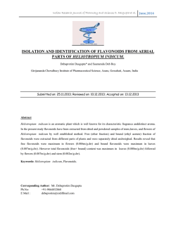 isolation and identification of flavonoids from aerial parts of