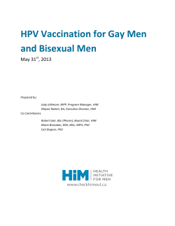 HPV Vaccination for Gay Men and Bisexual Men