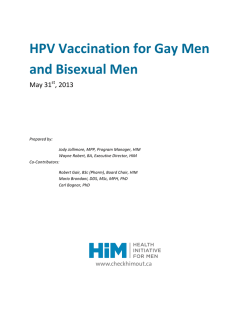 HPV Vaccination for Gay Men and Bisexual Men