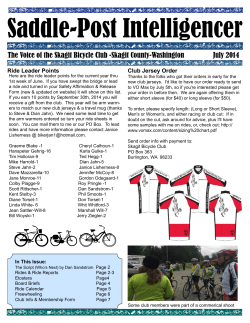 2014 July Newsletter - Skagit Bicycle Club
