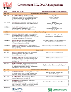 Government BIG DATA Symposium