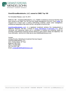 Grant/GrossMendelsohn, LLC, named to CNBC Top 100