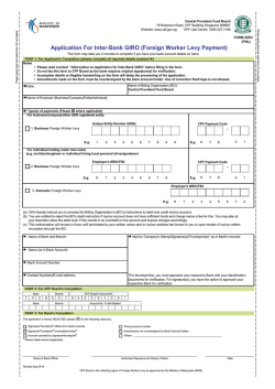 Application For Inter-Bank GIRO (Foreign Worker Levy Payment)