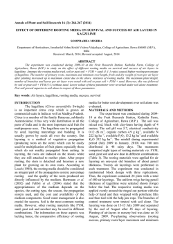 Effect of different - Annals of Plant and Soil Research
