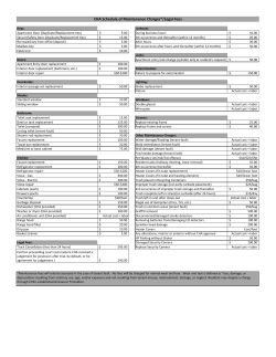 CHA schedule of maintenance changes