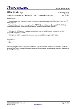 RZ/A1H Group Sample code and ICCARM/KPIT GCC Import