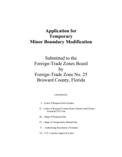 Application for Temporary Minor Boundary Modification Submitted to