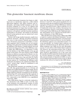 Thin glomerular basement membrane disease