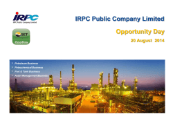 IRPC Public Company Limited Opportunity Day 20 August 2014