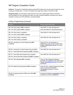 INP Degree Completion Guide