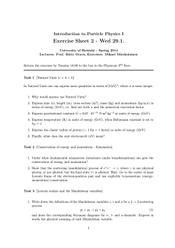 E2 - Course Pages of Physics Department