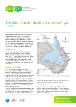 The Great Artesian Basin and CSG