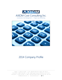 Download Brochure - AXIOM Cost Consulting