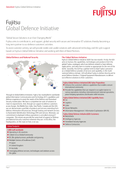 Fujitsu Global Defence Initiative