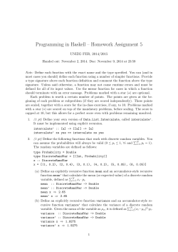 Programming in Haskell – Homework Assignment 5