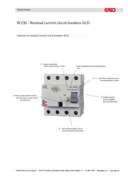 RCCBs - Residual current circuit breakers GCD