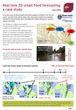 Real time 2D urban flood forecasting: a case study