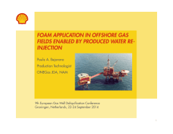 foam application in offshore gas fields enabled by