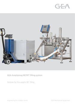 GEA Aseptomag IBCfill® filling system Module for the aseptic IBC