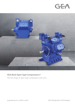 GEA Bock Open Type Compressors F