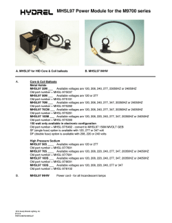 MHSL97 spec sheet - Hydrel