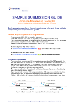 Sample submission guide for NGS Favourites